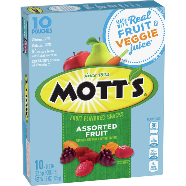 Breakfast & Cereal Mott’s Gluten Free Assorted Fruit Flavored Snacks hero