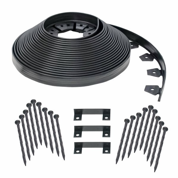 Edging EasyFlex 60' No-Dig Black Plastic Landscape Edging Roll hero