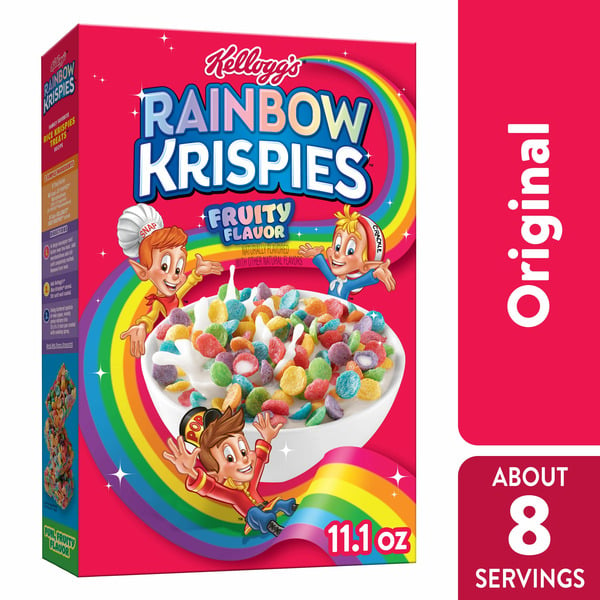 Rainbow Krispies Breakfast Cereal, Kids Snacks, Family Breakfast, Fruity Flavor hero