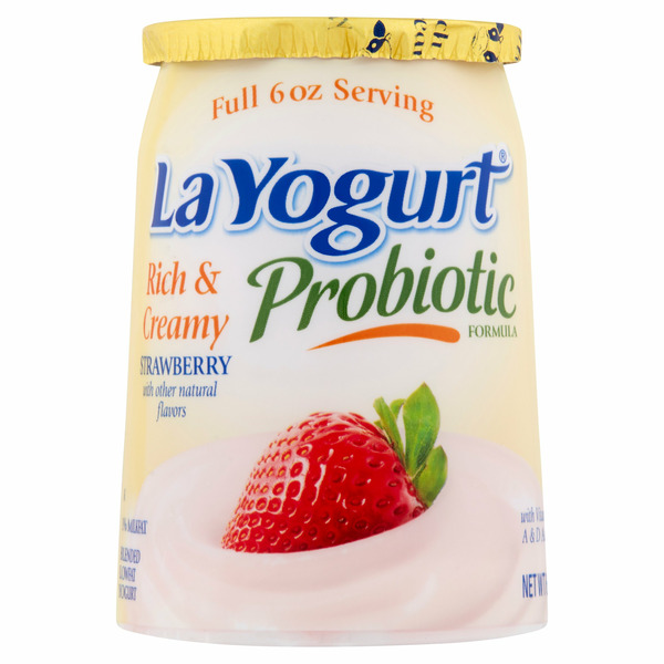 Yogurt La Yogurt Probiotic Rich & Creamy Strawberry Blended Lowfat Yogurt hero