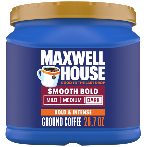 Coffee Maxwell House Smooth Bold Ground Coffee Flavor Lock Pack hero