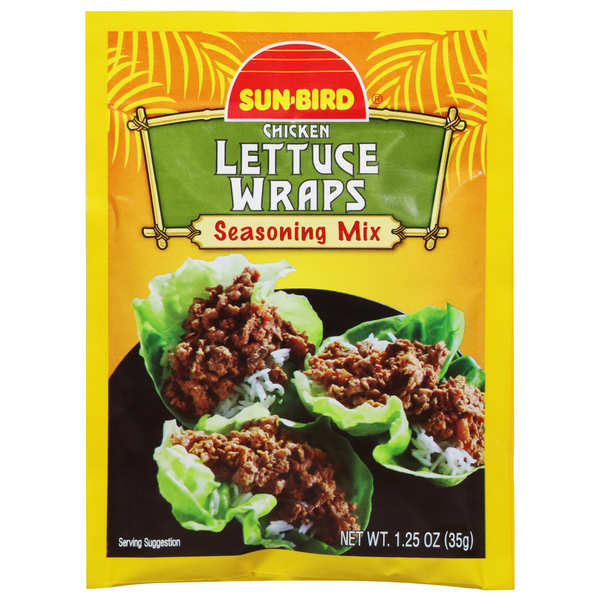 Asian Foods Sun-Bird Seasoning Mix, Chicken, Lettuce Wraps hero