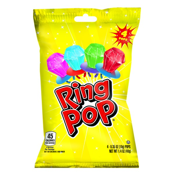 Candy & Chocolate Ring Pop 4 Ct hero