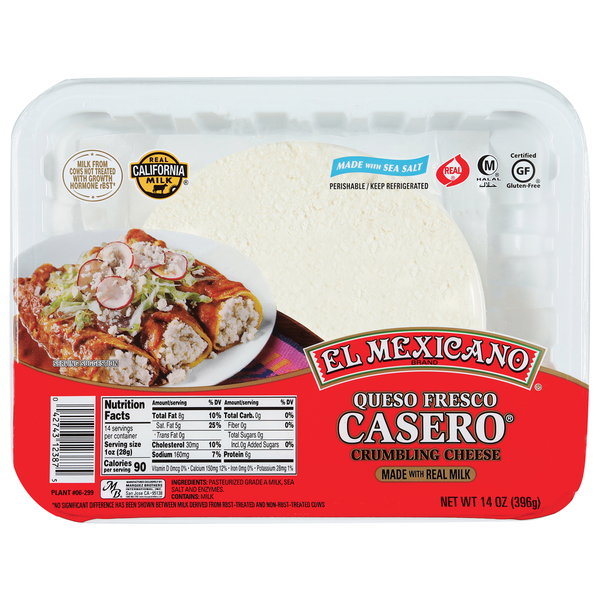 Latino Foods El Mexicano Crumbling Cheese, Queso Fresco Casero hero