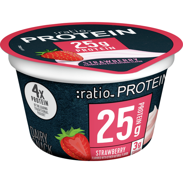 Yogurt Ratio Protein Strawberry Yogurt Cultured Dairy Snack hero