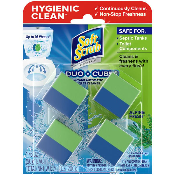 Cleaning Products Soft Scrub In-Tank Toilet Cleaner Duo-Cubes, Alpine Fresh hero