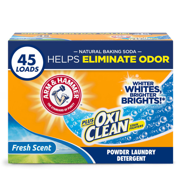 Laundry Arm & Hammer Plus Oxiclean Powder Laundry Detergent hero