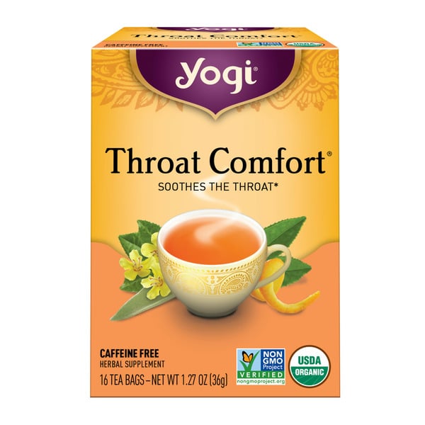 Tea Bags and Mixes Yogi Tea Herbal Tea, Throat Comfort, Caffeine Free hero