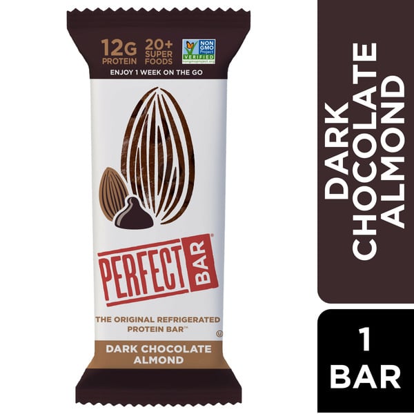 Protein, Energy & Granola Bars Perfect Snacks Dark Chocolate Almond Protein Bar, Gluten-Free hero