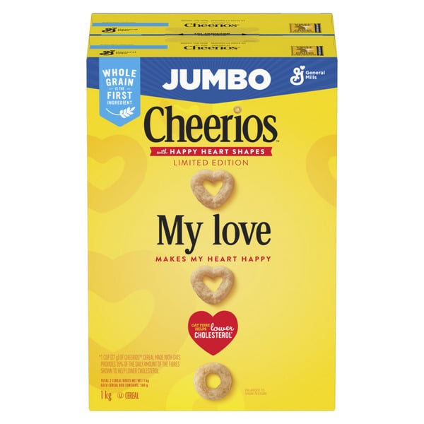 Cereal Cheerios Original Breakfast Cereal, Jumbo Size, Whole Grains hero