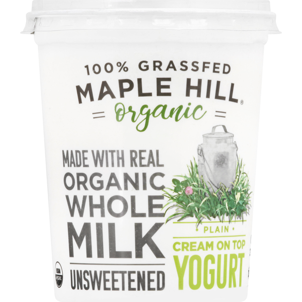 Yogurt Maple Hill Creamery 100% Grass-Fed Cows Whole Milk Yogurt Plain hero