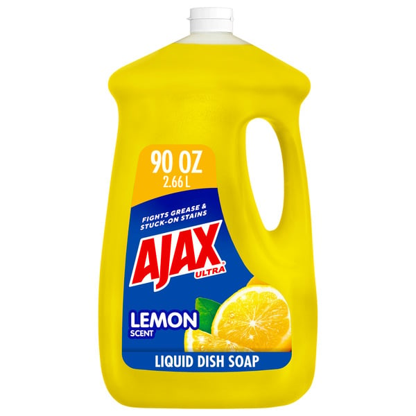 Dish Detergents Ajax Super Degreaser Liquid Dish Soap, Lemon hero