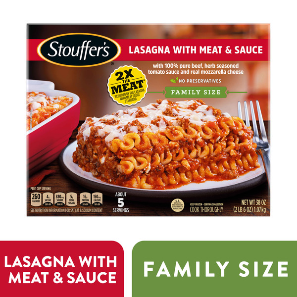 Lucky Supermarkets Stouffer's Family Size Lasagna With Meat & Sauce ...