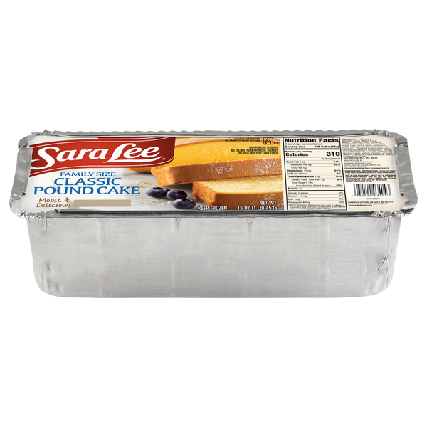 Frozen Dessert Sara Lee Pound Cake, Classic, Family Size hero