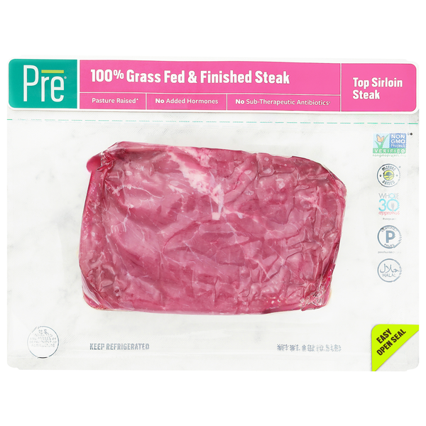 Packaged Meat Pre Top Sirloin Steak- 100% Grass Fed Fresh Beef hero