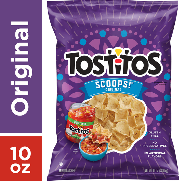 Potato Chips,Tortilla & Pretzels Tostitos Scoops Tortilla Chips hero