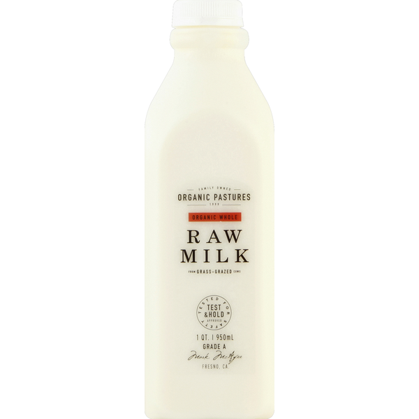 Milk Organic Pastures Raw Milk, Organic, Whole hero