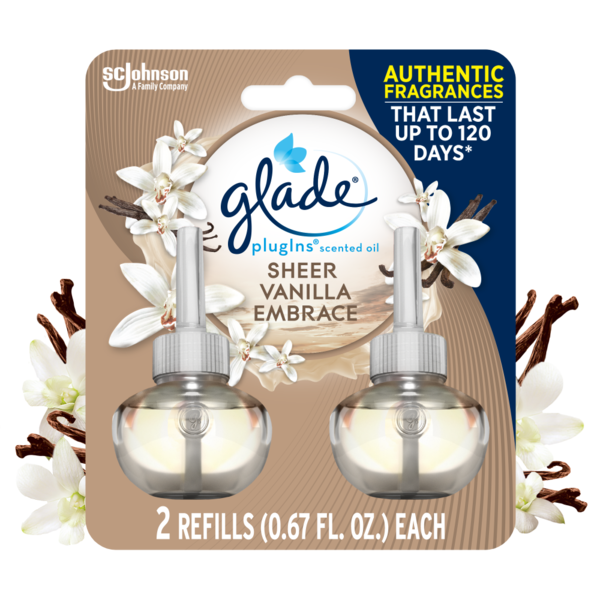 Air Fresheners & Candles Glade® PlugIns Scented Oil Air Freshener Refills, Sheer Vanilla Embrace hero