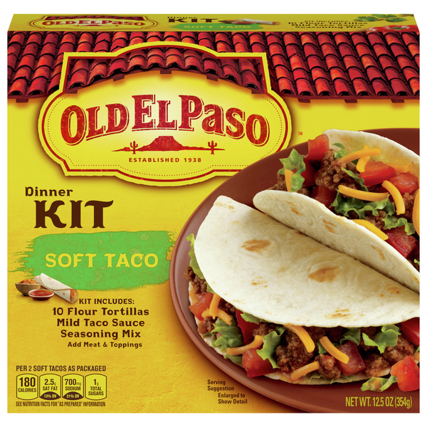 Latin & Hispanic Cuisine Old El Paso Dinner Kit, Soft Taco hero