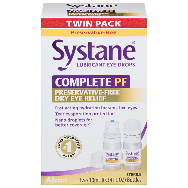 Eye & Ear Care SYSTANE Lubricant Eye Drops, Complete PF, Twin Pack hero