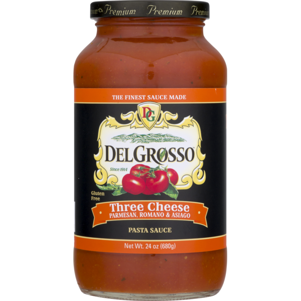 Pasta Sauce DelGrosso Pasta Sauce Three Cheese Parmesan, Romano & Asiago hero