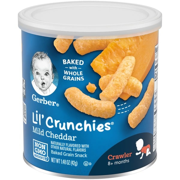 Baby Food & Formula Gerber Lil Crunchies Mild Cheddar Clean Label Project hero