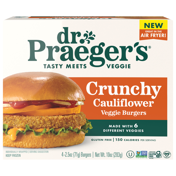 Dr. Praeger's Veggie Burgers, Crunchy Cauliflower hero