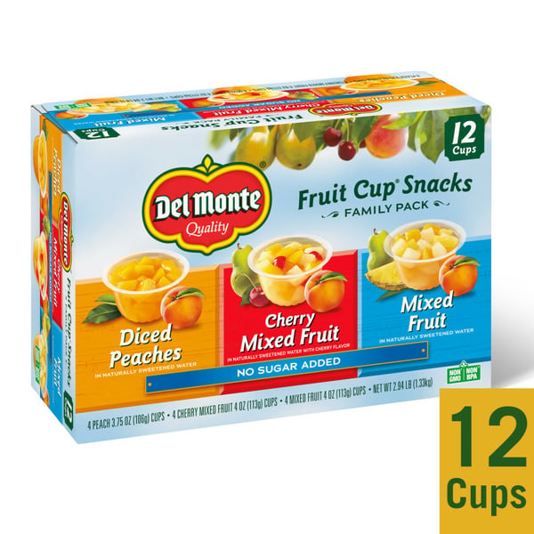 Canned Fruit & Applesauce Del Monte Diced Peaches hero