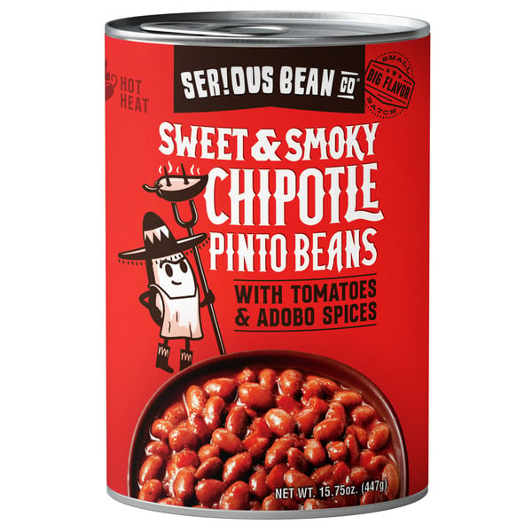 Canned Meals & Beans SERIOUS Bean Co Sweet & Smoky Chipotle Pinto Beans, Fully Cooked hero