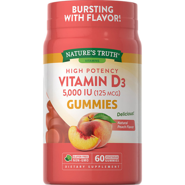 Vitamins & Supplements Nature's Truth Vitamin D3 5000 IU, 125 mcg Gummies hero