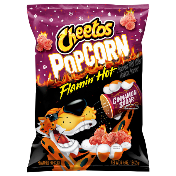 Candy & Chocolate Cheetos Popcorn, Flamin' Hot hero