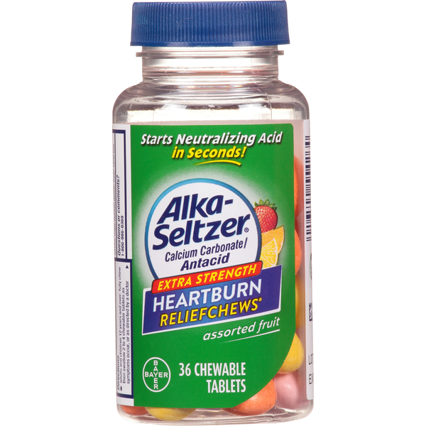 Digestion Alka-Seltzer Antacid, Extra Strength, Assorted Fruit, Chewable Tablets hero