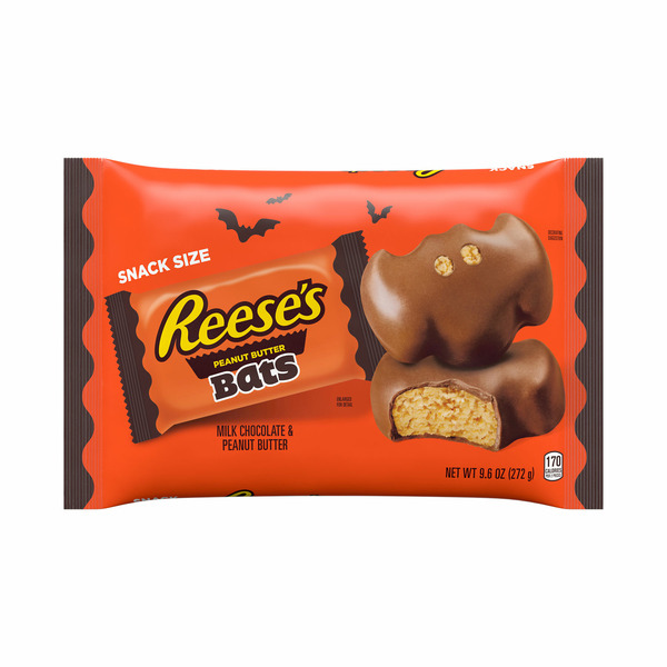 Books Reese's Milk Chocolate Snack Size Peanut Butter Bats Halloween Candy hero