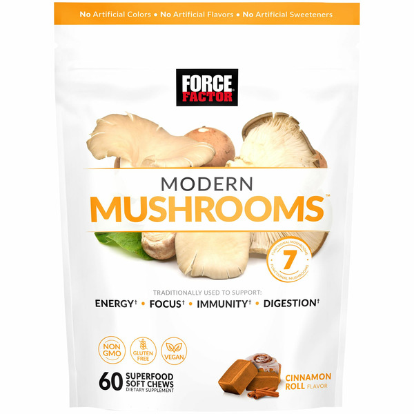 Force Factor Modern Mushrooms, Cinnamon Roll, Soft Chews hero