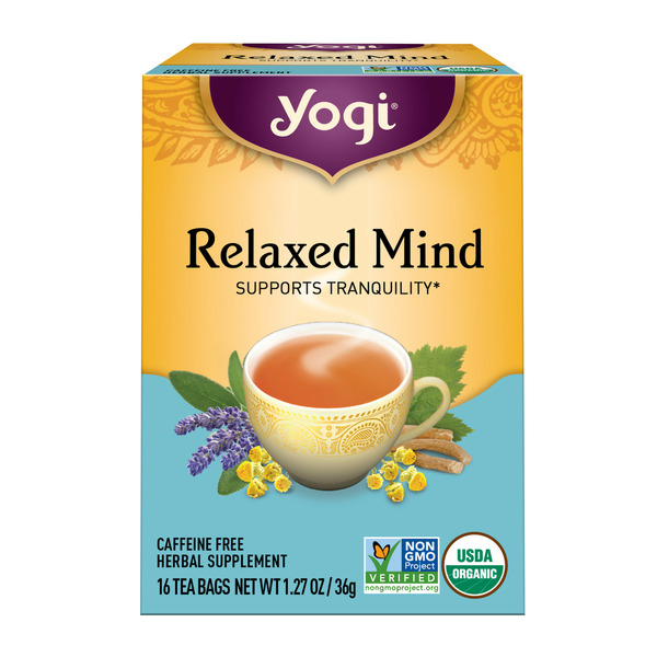 Tea Yogi Tea Herbal Tea, Relaxed Mind, Caffeine Free hero