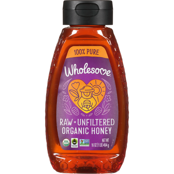 Sugar & Sweeteners Wholesome Honey, Organic, Raw + Unfiltered hero