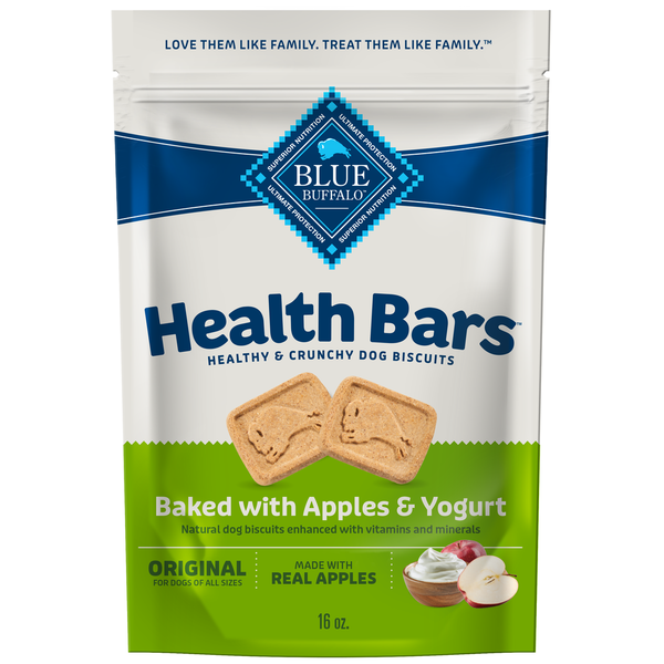 Dog Treats & Chews Blue Buffalo Health Bars Natural Crunchy Dog Treats Biscuits, Apple & Yogurt hero