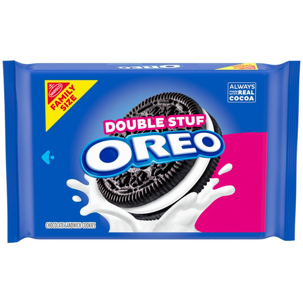 Oreo Double Stuf Chocolate Sandwich Cookies, Family Size hero