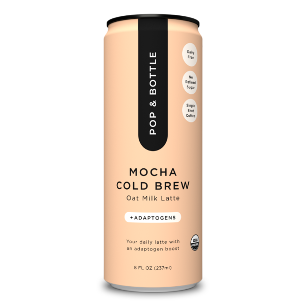 Cold Bottled Coffee Pop & Bottle Mocha Oat Milk Latte w/Adaptogens hero