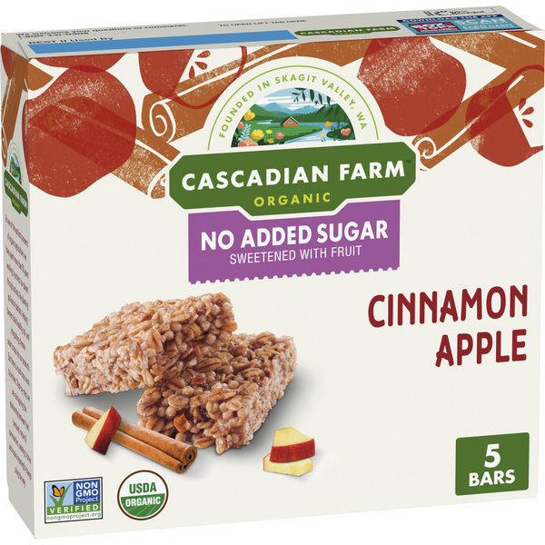 Granola Cascadian Farm Organic, Cinnamon Apple Chewy Granola Bars hero