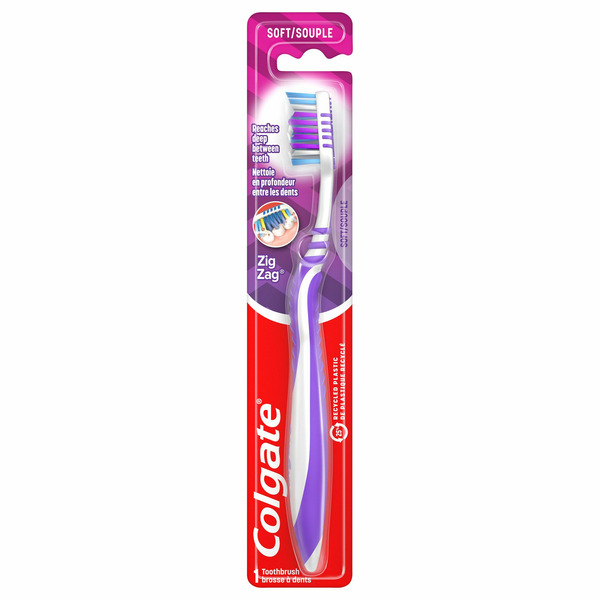 Oral Hygiene Colgate ZigZag Soft Toothbrush for Deep Clean with Tongue Cleaner hero