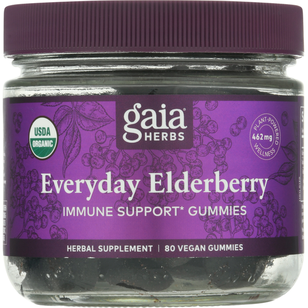 Vitamins & Supplements Gaia Herbs Everyday Elderberry, Vegan Gummies hero