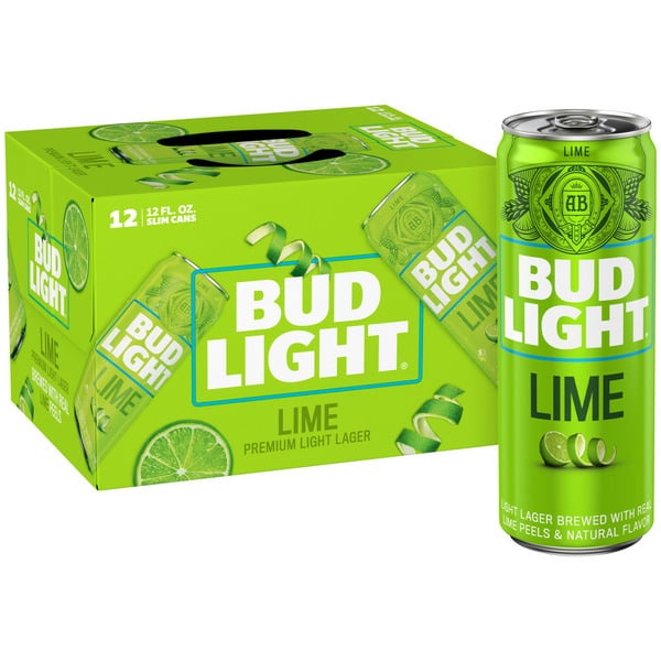 Domestic Beer Bud Light Lime Lager Beer Cans hero