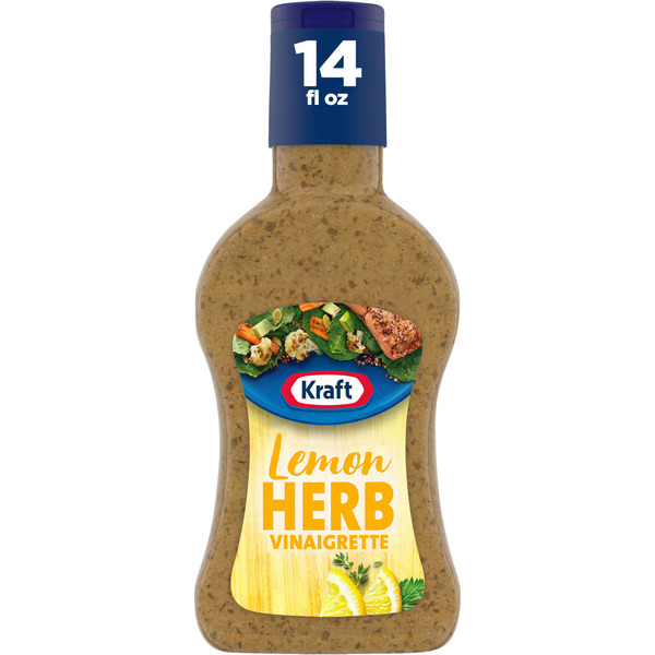 Salad Dressing & Toppings Kraft Lemon Herb Vinaigrette Salad Dressing hero