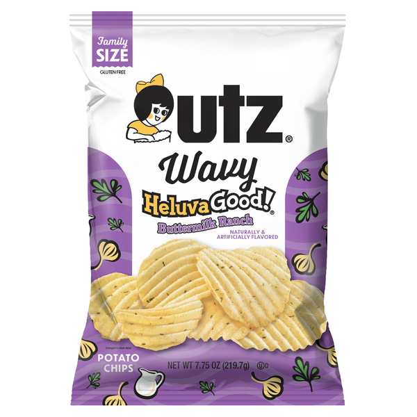 Chips & Pretzels Utz Wavy HeluvaGood!® Buttermilk Ranch Potato Chips hero