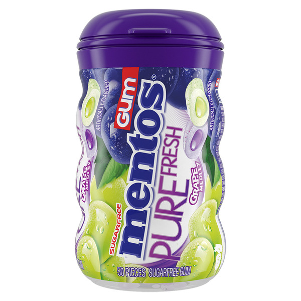 Mint & Gum Mentos Sugar-Free Chewing Gum with Xylitol, Grape hero