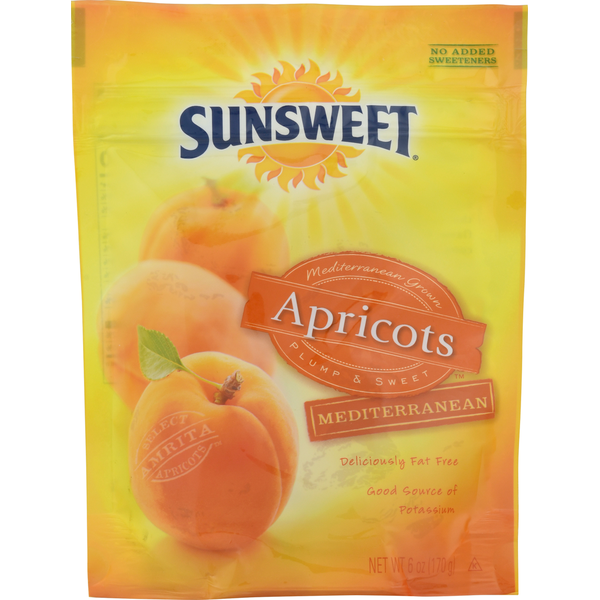 Nuts, Seeds & Dried Fruit Sunsweet Apricots, Plump & Sweet, Mediterranean hero