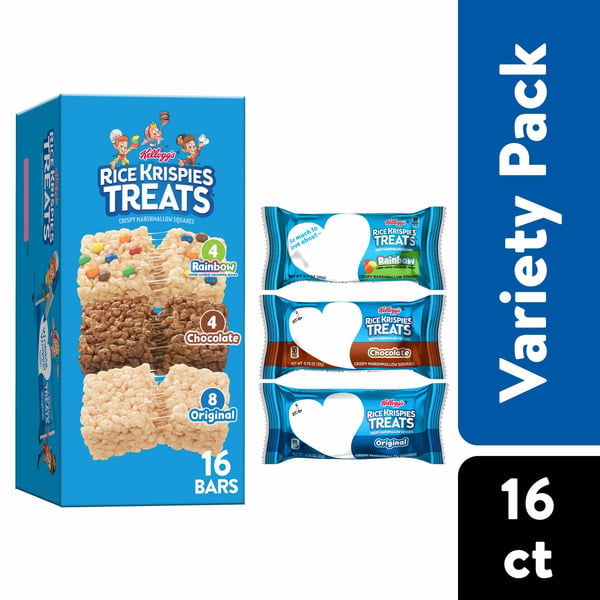 Bulk Grains, Rice & Dried Beans Kellogg's Rice Krispies Treats Crispy Marshmallow Squares, Kids Snacks, Cereal Bars, Variety Pack hero