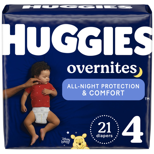 Diapers & Wipes Huggies Overnites Nighttime Baby Diapers Size 4 hero