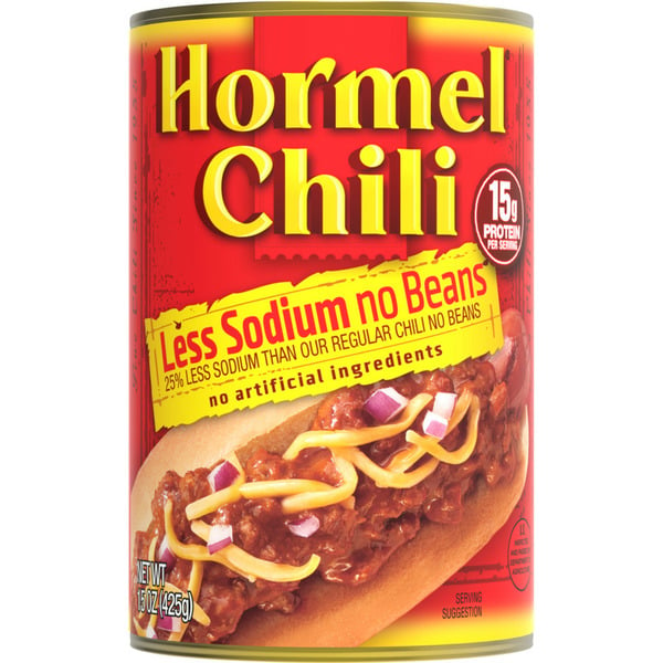 Canned Meals & Beans Hormel Less Sodium No Beans Chili hero